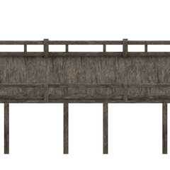 3d rendering illustration of a wooden pier module