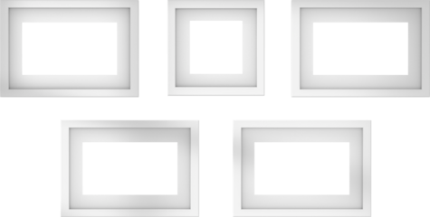 White picture frame hanging