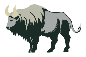 Obraz na płótnie Canvas European bison - vector illustration