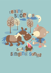 Cute T-shirt design for kids, vector illustration. graphic Print designs for baby. Can be used for fashion print design, kids wear, girls clothes, poster, nursery wall decor, background and wallpaper