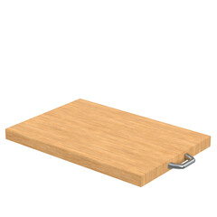 3d rendering illustration of a wooden cutting board