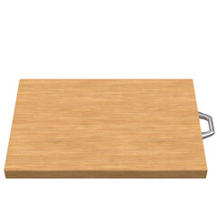 3d rendering illustration of a wooden cutting board