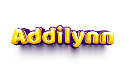 Addilynn names of girls English helium balloon shiny celebration sticker 3d inflated