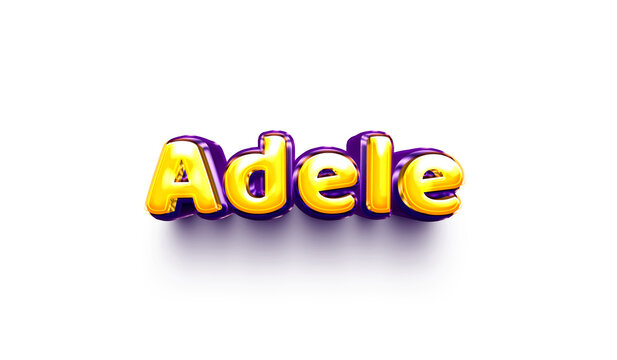 Adele names of girls English helium balloon shiny celebration sticker 3d inflated