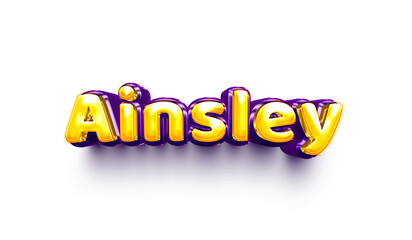 Ainsley names of girls English helium balloon shiny celebration sticker 3d inflated