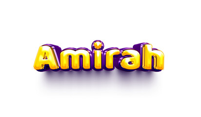 Amirah names of girls English helium balloon shiny celebration sticker 3d inflated