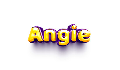 Angie names of girls English helium balloon shiny celebration sticker 3d inflated