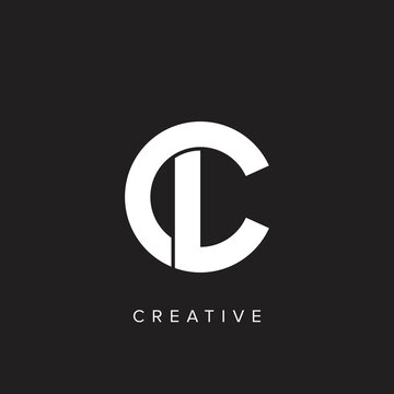 Initial based creative and minimal CL Logo. LC letter monogram icon symbol.