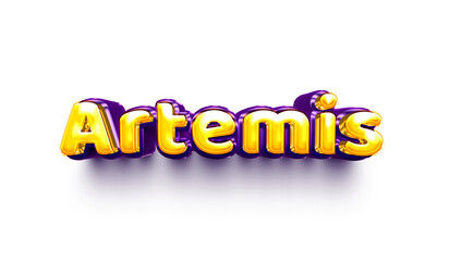 Artemis names of girls English helium balloon shiny celebration sticker 3d inflated