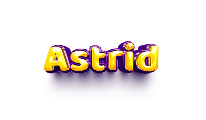 Astrid names of girls English helium balloon shiny celebration sticker 3d inflated