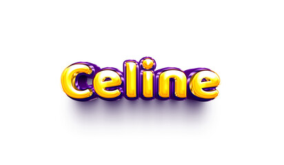 names of girls English helium balloon shiny celebration sticker 3d inflated Celine