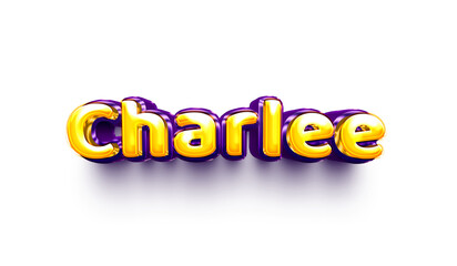 names of girls English helium balloon shiny celebration sticker 3d inflated Charlee