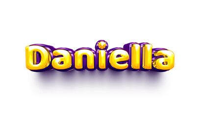 names of girls English helium balloon shiny celebration sticker 3d inflated Daniella