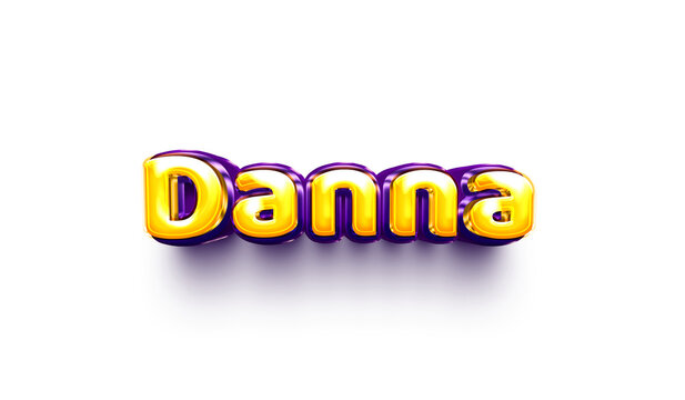 names of girls English helium balloon shiny celebration sticker 3d inflated Danna