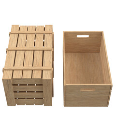 3d rendering illustration of some wooden crates