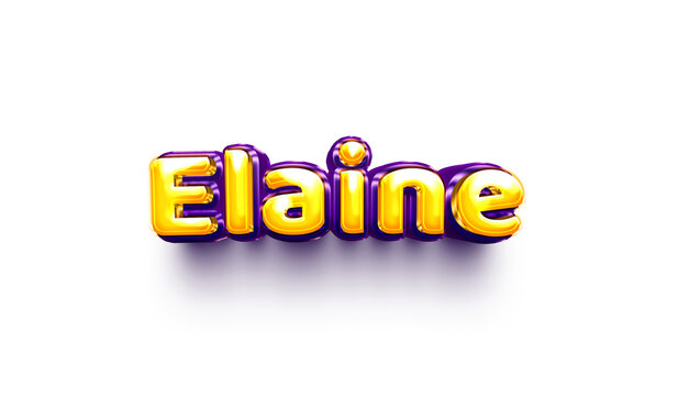 names of girls English helium balloon shiny celebration sticker 3d inflated Elaine