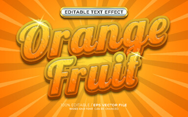 Orange Fruit 3D Editable Text Effect