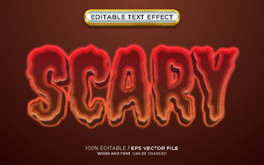 Obraz premium Scary 3D Editable Text Effect Halloween Theme