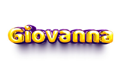 names of girls English helium balloon shiny celebration sticker 3d inflated Giovanna