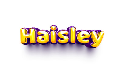 names of girls English helium balloon shiny celebration sticker 3d inflated Haisley