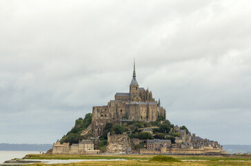 Abadía de Mont Saint Michel (siglo X). La Manche, Normandía, Francia.