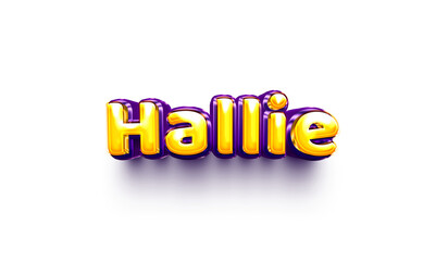 names of girls English helium balloon shiny celebration sticker 3d inflated Hallie
