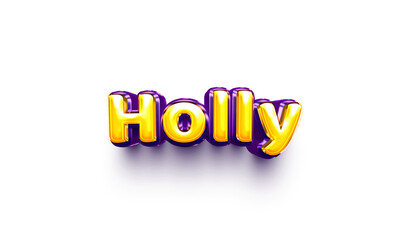 names of girls English helium balloon shiny celebration sticker 3d inflated Holly