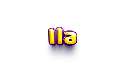 names of girls English helium balloon shiny celebration sticker 3d inflated Ila