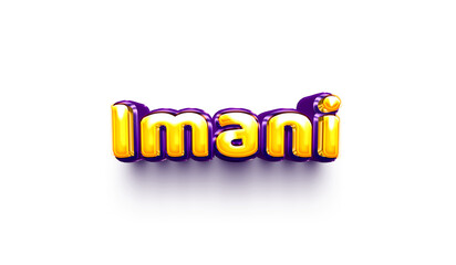 names of girls English helium balloon shiny celebration sticker 3d inflated Imani