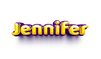 names of girls English helium balloon shiny celebration sticker 3d inflated Jennifer