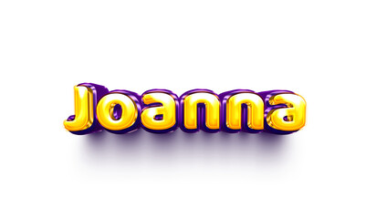 names of girls English helium balloon shiny celebration sticker 3d inflated Joanna