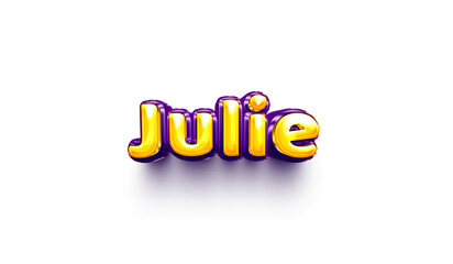 names of girls English helium balloon shiny celebration sticker 3d inflated Julie
