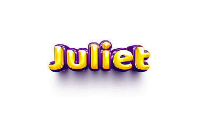 names of girls English helium balloon shiny celebration sticker 3d inflated Julieta