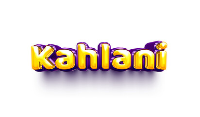 names of girls English helium balloon shiny celebration sticker 3d inflated Kahlani