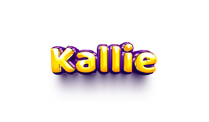 names of girls English helium balloon shiny celebration sticker 3d inflated Kallie