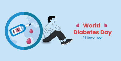 Naklejka premium World diabetes day