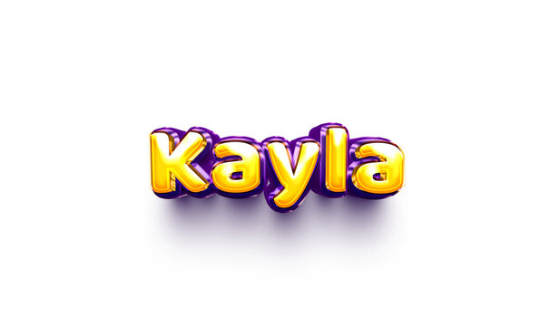 names of girls English helium balloon shiny celebration sticker 3d inflated Kayla