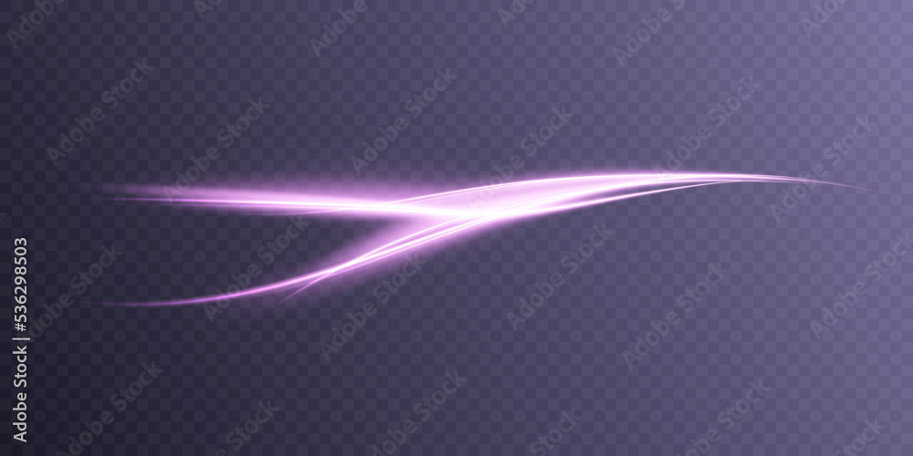 Aufkleber abstract curved purple line effect.rendering