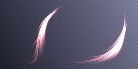 Abstract curved red glowing line effect. rendering © Valeriia