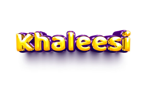 Names Of Girls English Helium Balloon Shiny Celebration Sticker 3d Inflated Khaleesi