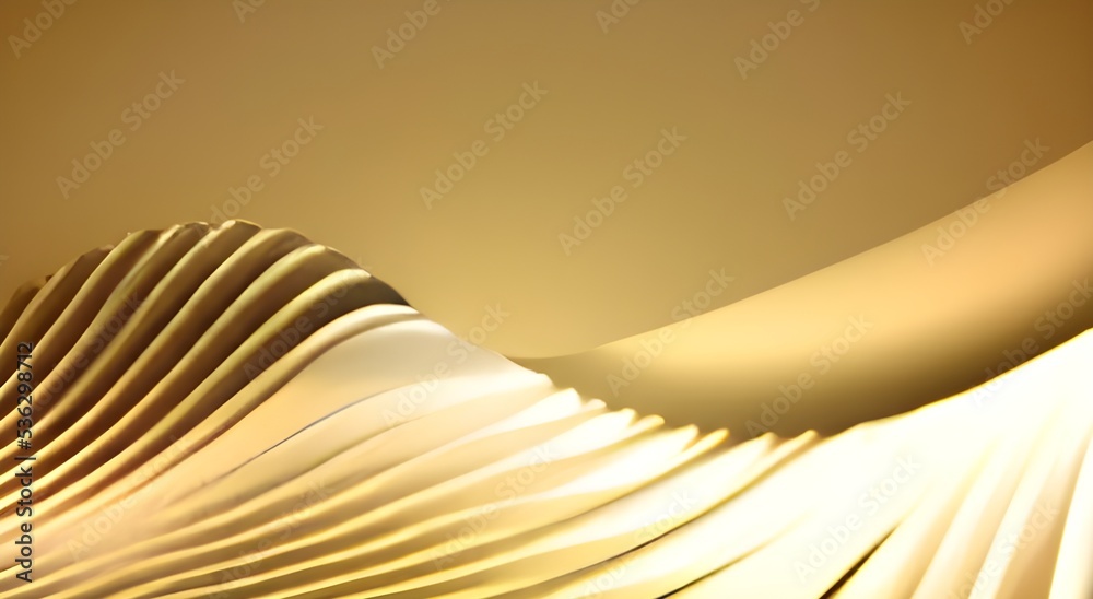 Wall mural Abstract wave background. composition of shapes. Luxury paper cut background.