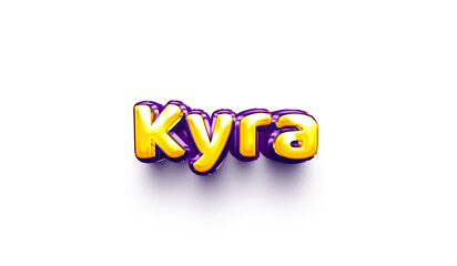 names of girls English helium balloon shiny celebration sticker 3d inflated  Kyra
