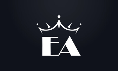 King crown logo design vector and extra bold queen symbol