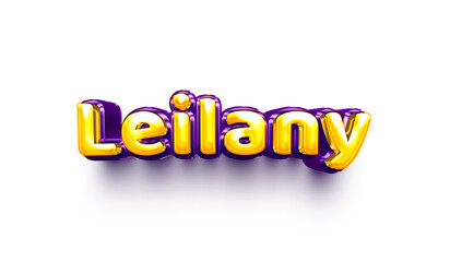 names of girls English helium balloon shiny celebration sticker 3d inflated Leilany