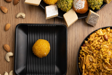 Indian Sweet Motichoor laddoo Also Know as Bundi Laddu or Motichur Laddoo Are Made of Very Small Gram Flour Balls or Boondis Which Are Deep Fried