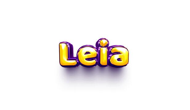 names of girls English helium balloon shiny celebration sticker 3d inflated Leia