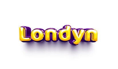 names of girls English helium balloon shiny celebration sticker 3d inflated  Londyn