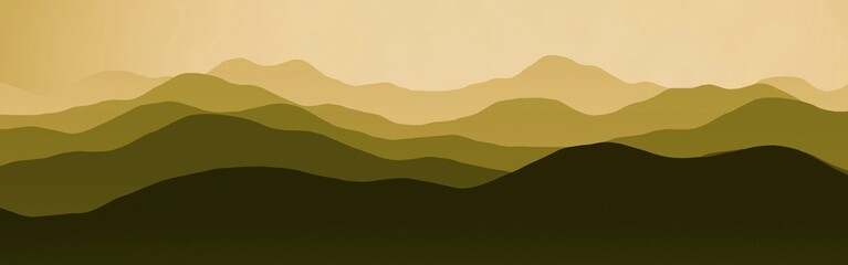 Fototapeta na wymiar design hills peaks at dusk time computer art background or texture illustration