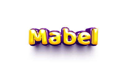 names of girls English helium balloon shiny celebration sticker 3d inflated mabel