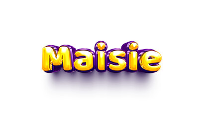 names of girls English helium balloon shiny celebration sticker 3d inflated maisie